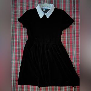Velvet dress. Girls size 12. Black velvet short sleeve